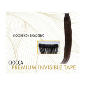 Iris Extension Biadesivo 10 Ciocche Colore 4 - 1001, Capelli Naturali Durevoli, 50/55cm