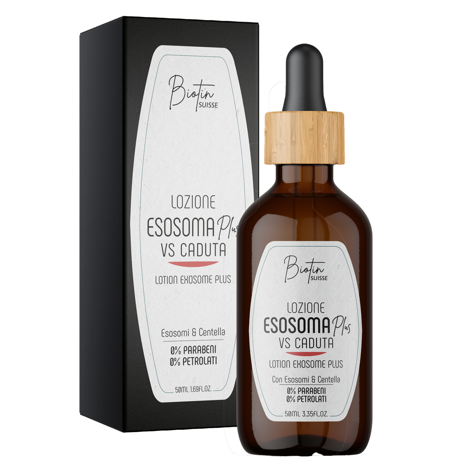 Biotin Suisse Lozione Esosoma Plus, La Nuova Generazione Anti-Caduta, 50ml