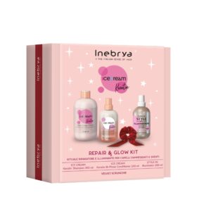 Inebrya Ice Cream Keratin Repair & Glow Kit, Rituale Riparatore Illuminante per Capelli Danneggiati Spenti Inebrya Ice Cream Keratin Repair & Glow Kit, Rituale Riparatore Illuminante per Capelli Danneggiati Spenti