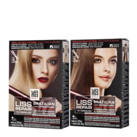Yama Beauty Yamaliss, Kit Lisciante Brasiliano per Capelli Chiari e Scuri Doppia Formula Yama Beauty Yamaliss, Kit Lisciante Brasiliano per Capelli Chiari e Scuri Doppia Formula